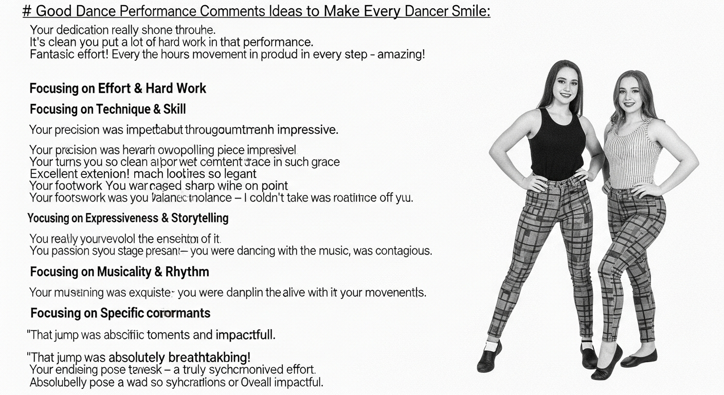 Good Dance Performance Comments Ideas to Make Every Dancer Smile